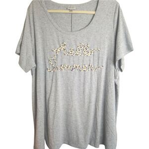 Avenue Summer T Speckled Gray EUC SZ 22/24 (3X)